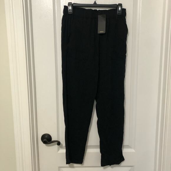 Shinestar Women's Pants Elastic Waist Pockets Regular Fit Black Size Medium NWT - Picture 4 of 9